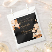 Elegante Gold Rose Black Wedding Geschenktütchen (Ausgeschnitten)