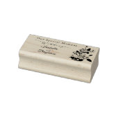 Elegante Gold Rose Black Wedding Gummistempel (Stempel)