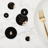 Elegante Gold Rose Black Wedding Konfetti (Gruppe)