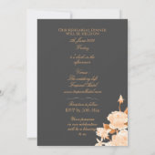Elegante Gold Rose Black Wedding Probe (Rückseite)