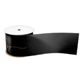 Elegante Gold Rose Black Wedding Satinband (Spule)