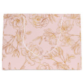 Elegante Gold-Rose Große Geschenktüte (Vorderseite)