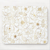 Elegante Gold Rose Kunst, Dichtung und Musik Mousepad (Vorne)
