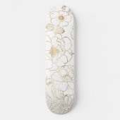 Elegante Gold Rose Kunst, Dichtung und Musik Skateboard (Vorderseite)