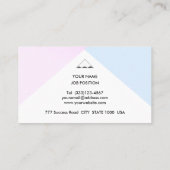 Elegante Gold Rose, Light Blue & White Visitenkarte (Rückseite)