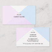 Elegante Gold Rose, Light Blue & White Visitenkarte (Vorne/Hinten)