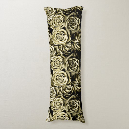 Elegante Gold-Rose Seitenschläferkissen (Vorderseite Vertikal)