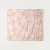 Elegante Gold-Rose Wandteppich (Vorderseite (Horizontal))