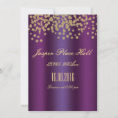 Elegante Gold & Royal Lila 12x18 Invitation Card Einladung (Rückseite)