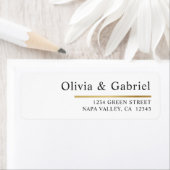 Elegante Gold-Rücksendeadresse (Insitu)