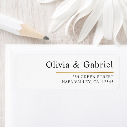 Elegante Gold-Rücksendeadresse (Insitu)