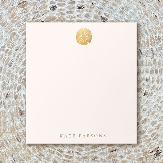 Elegante Gold San Dollar Note Card Notizblock