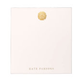 Elegante Gold San Dollar Note Card Notizblock (Vorderseite)