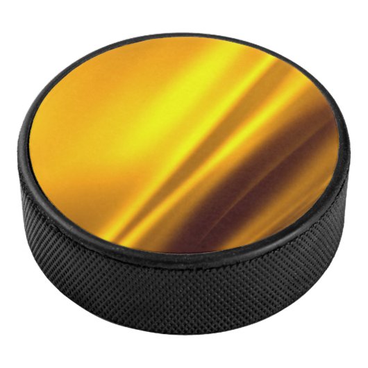 Elegante Gold Satin Imitate Texture Look Eishockey Puck (3/4)