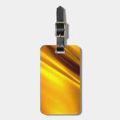 Elegante Gold Satin Imitate Texture Look Gepäckanhänger (Vorderseite vertikal)