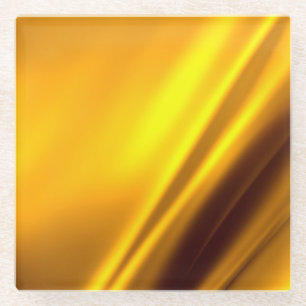 Elegante Gold Satin Imitate Texture Look Glasuntersetzer