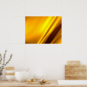Elegante Gold Satin Imitate Texture Look Poster (Küche)