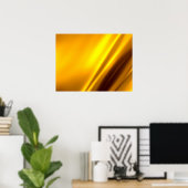 Elegante Gold Satin Imitate Texture Look Poster (Heimbüro)