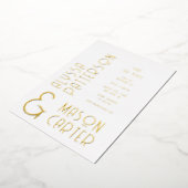 Elegante Gold Save the Date Hochzeit Folieneinladung (Gedreht)