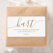 Elegante Gold-Schriftfamilien-Adresse (Insitu)