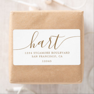 Elegante Gold-Schriftfamilien-Adresse