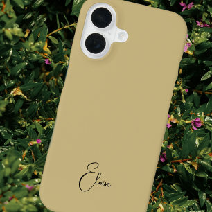 Elegante Gold-Schwarz-Schrift-Kalligrafie iPhone 16 Hülle