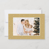 Elegante Gold Script 5 Foto Collage Weihnachtskart Einladung (Rückseite)