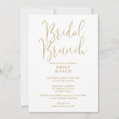 Elegante Gold Script Bridal Bunch Dusche Einladung (Vorderseite)