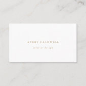 Elegante Gold Script Business Card Visitenkarte (Vorderseite)