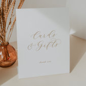 Elegante Gold Script Cards und Geschenke Pedestal- Sockelschild