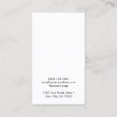 Elegante Gold Script Earring Display Card Visitenkarte (Rückseite)