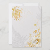 Elegante Gold Script Floral Wedding Save The Date (Rückseite)