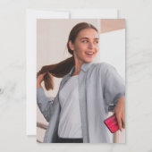 Elegante Gold Script Foto Graduation Party Einladung (Rückseite)