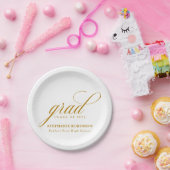 Elegante Gold Script Graduation Party Pappteller (Party)