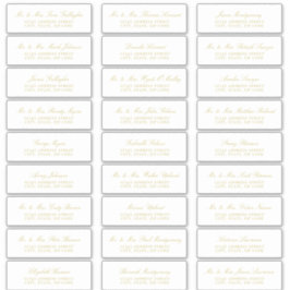 Elegante Gold Script Guest Address Labels