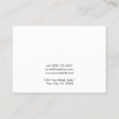 Elegante Gold Script Hair Clip Display Card Visitenkarte (Rückseite)