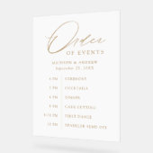 Elegante Gold Script-Hochzeitserie Acrylschild (Winkel)
