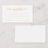 Elegante Gold Script Hochzeitsratgeber und Wunschk Hinweiskarte (Vorne/Hinten)