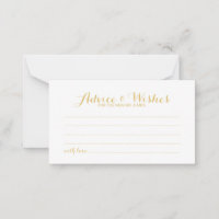 Elegante Gold Script Hochzeitsratgeber und Wunschk