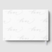 Elegante Gold Script-Liebe Gästebuch (Rückseite)