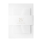 Elegante Gold Script Mit Monogramm Wedding Einladungsbanderole (Vorderseite Beispiel)