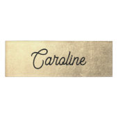 Elegante Gold Script Mitarbeiter Namenschild (Vorderseite)