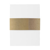 Elegante Gold Script Monogram Shiny Gold Wedding Einladungsbanderole (Rückseitenbeispiel)