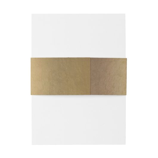 Elegante Gold Script Monogram Shiny Gold Wedding Einladungsbanderole (Rückseitenbeispiel)