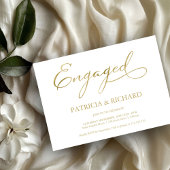 Elegante Gold Script Simple Engagement Party Einladung