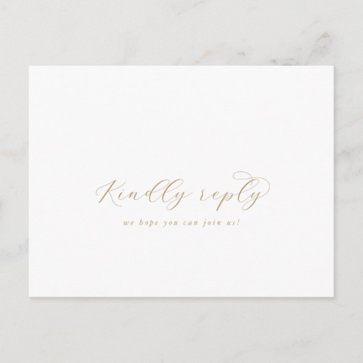 Elegante Gold Script Song Request UAWG Postcard Einladungspostkarte (Vorderseite)