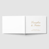 Elegante Gold Script Typografy Wedding Gästebuch (Voll)