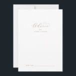 Elegante Gold Script Wedding Advice Card Hinweiskarte<br><div class="desc">Diese elegante Goldskriptkarte ist ideal für eine einfache Hochzeit und kann für jede Veranstaltung verwendet werden. Das minimalistische Gold-Weiß-Design besticht durch extravagante romantische Typografie mit modernem Glam-Stil. Anpassbar in jeder Farbe. Behalt das Design minimal und elegant, wie es ist, oder personalisiere es durch Hinzufügen von eigenen Grafiken und Kunstwerken. Diese...</div>
