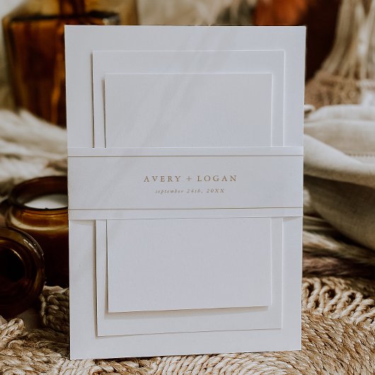 Elegante Gold Script Wedding Bly Band