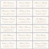 Elegante Gold Script Wedding Guest Address Labels (Vorderseite)